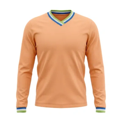 Spades Ribbed V-neck Long Sleeve Tee In Multi