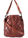 Spaghetti Western Leather Bucket Bag In Brown In Brown