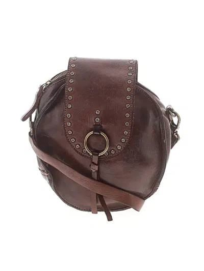 Pre-owned Spaghetti Western Leather Crossbody Bag In Brown