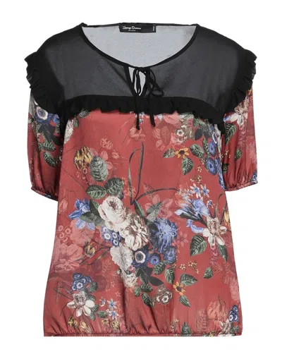 Spago Donna Blouses In Red