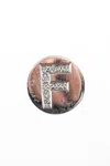 Spallanzani Sterling Silver Diamond Initial F Letter Magnetic Round Charm In Silver