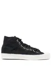 Spalwart Distressed-finish High Top Sneakers In Black