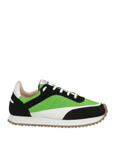 Spalwart Man Sneakers Green Size 11 Leather, Textile Fibers