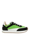 Spalwart Man Sneakers Light Green Size 10 Soft Leather, Textile Fibers In Green