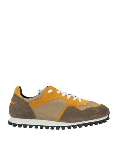 Spalwart Man Sneakers Marigold Size 10 Leather, Textile Fibers In Multi