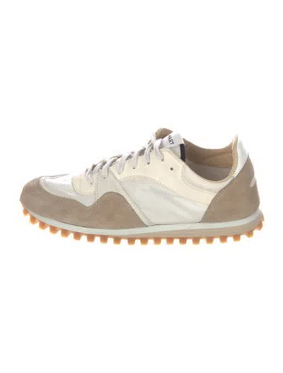 Pre-owned Spalwart Suede Colorblock Pattern Athletic Sneakers In Brown