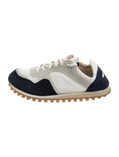 Pre-owned Spalwart Suede Colorblock Pattern Sneakers In Blue