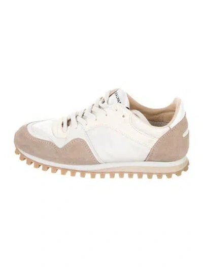 Pre-owned Spalwart Suede Colorblock Pattern Sneakers In Neutral