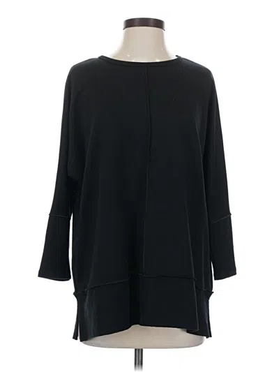 Pre-owned Spanx 3/4 Sleeve Top Black Boatneck Tops