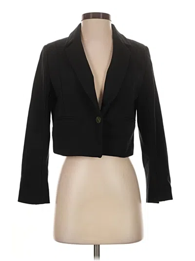 Pre-owned Spanx 3/4 Sleeve Top Black Plunge Neckline Tops