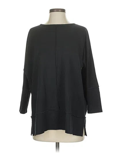 Pre-owned Spanx 3/4 Sleeve T-shirt In Black