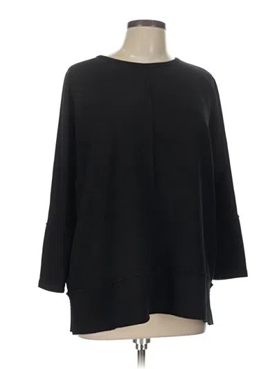 Pre-owned Spanx 3/4 Sleeve T-shirt In Black
