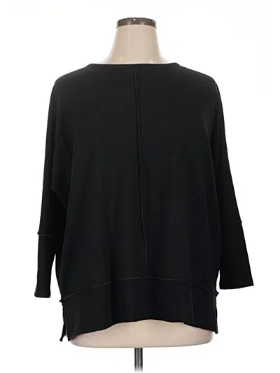 Pre-owned Spanx 3/4 Sleeve T-shirt In Black