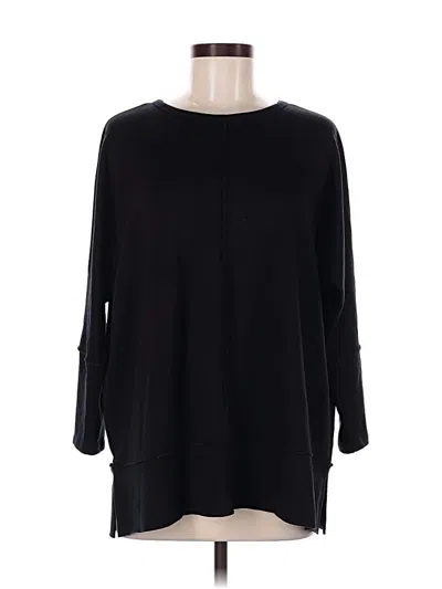 Pre-owned Spanx 3/4 Sleeve T-shirt In Black