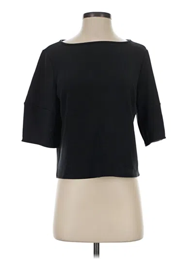Pre-owned Spanx 3/4 Sleeve T-shirt In Black