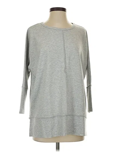 Pre-owned Spanx 3/4 Sleeve T-shirt In Gray