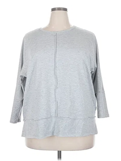 Pre-owned Spanx 3/4 Sleeve T-shirt In Gray