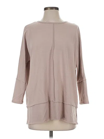 Pre-owned Spanx 3/4 Sleeve T-shirt In Tan