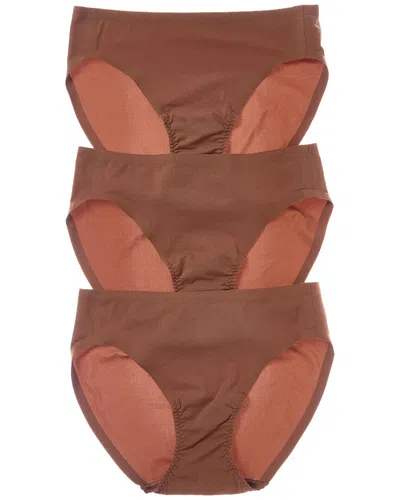 Spanx 3pk Bikini In Brown