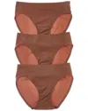 Spanx 3pk Bikini In Brown