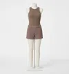 Spanx 4" Twill Pull-on Shorts In Smoke In Brown