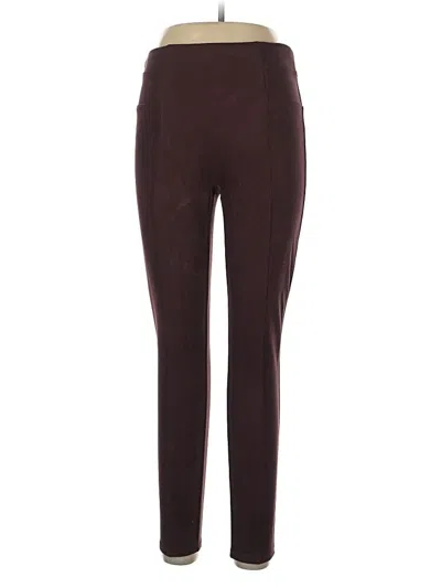 Pre-owned Spanx Active Pants In Burgundy