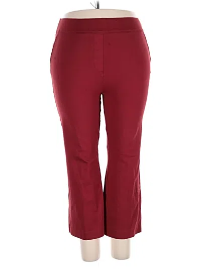 Pre-owned Spanx Active Pants In Burgundy