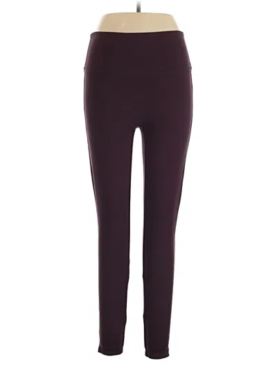 Pre-owned Spanx Active Pants In Burgundy