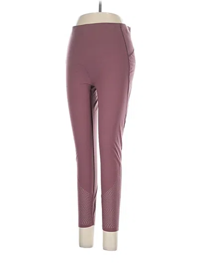 Pre-owned Spanx Active Pants In Burgundy