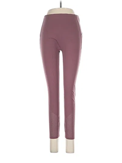 Pre-owned Spanx Active Pants In Burgundy