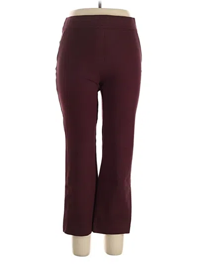 Pre-owned Spanx Active Pants In Burgundy