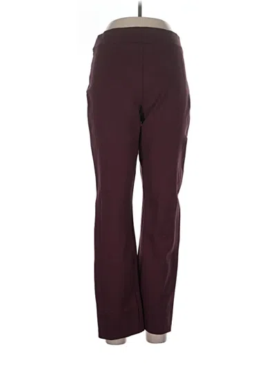 Pre-owned Spanx Active Pants In Burgundy
