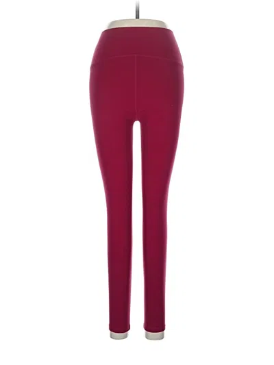 Pre-owned Spanx Active Pants In Burgundy