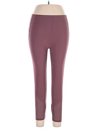 Pre-owned Spanx Active Pants In Burgundy