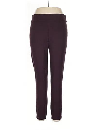 Pre-owned Spanx Active Pants In Burgundy
