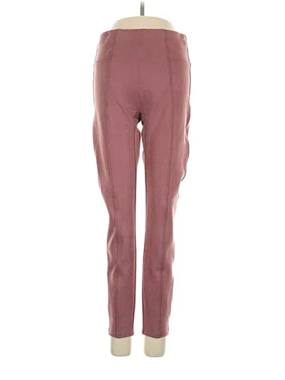 Pre-owned Spanx Active Pants In Burgundy