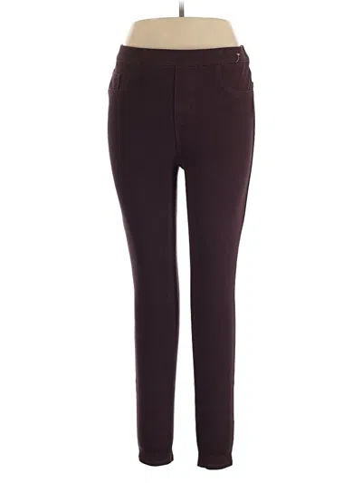 Pre-owned Spanx Active Pants In Burgundy