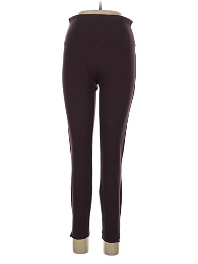 Pre-owned Spanx Active Pants In Burgundy