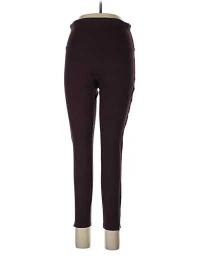 Pre-owned Spanx Active Pants In Burgundy