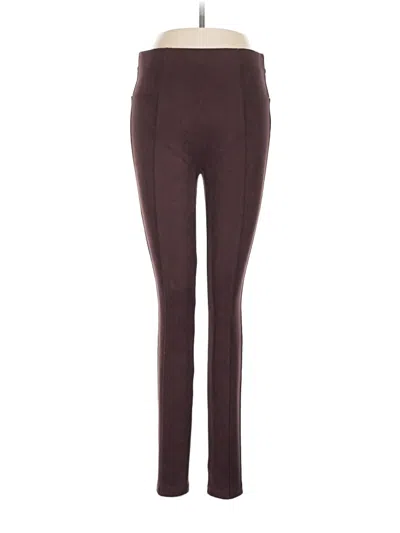 Pre-owned Spanx Active Pants In Burgundy