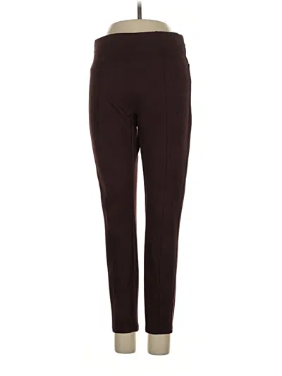 Pre-owned Spanx Active Pants In Burgundy