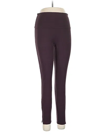 Pre-owned Spanx Active Pants In Burgundy