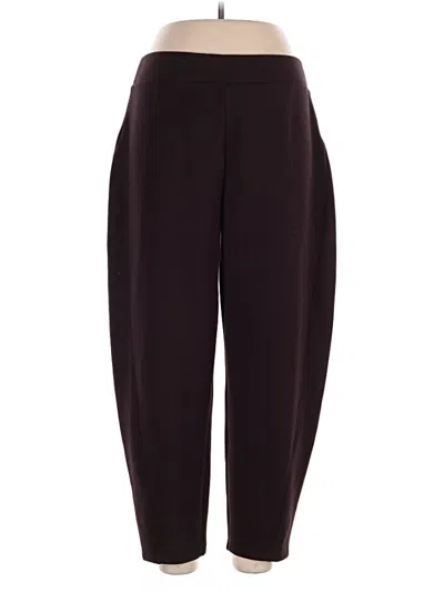 Pre-owned Spanx Active Pants In Burgundy