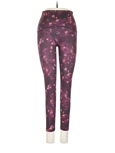 Pre-owned Spanx Active Pants In Purple