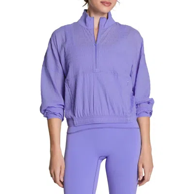 Spanx ® Active Run Water Resistant Half-zip Jacket In Purple