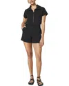 Spanx Ae 1/2-zip Romper In Black