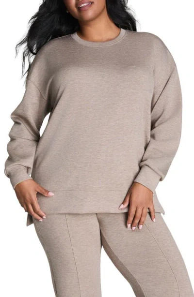 Spanx ® Air Essentials Brushed Crewneck Top In Gray
