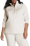 Spanx ® Air Essentials Brushed Half-zip Sweatshirt In Gray