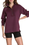 Spanx ® Air Essentials Brushed Half-zip Sweatshirt In Purple
