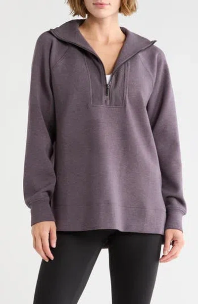Spanx ® Air Essentials Brushed Half-zip Sweatshirt In Gray